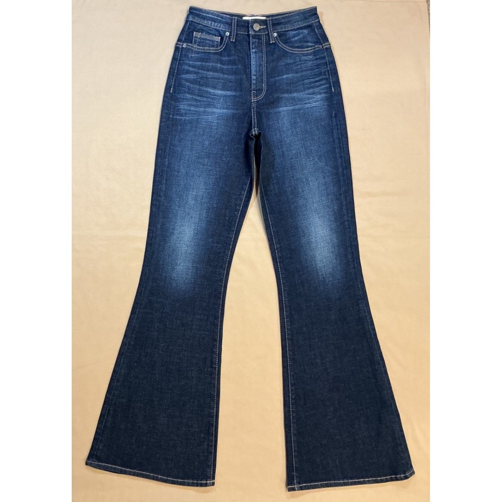 Sterling & Stitch Denim Jeans Womens Actual Sz. 25 Blue Flare Leg Stretch Casual